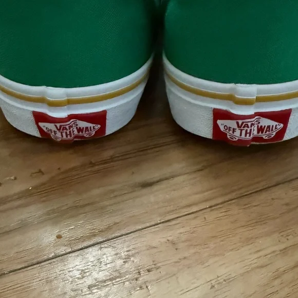 ~EUC Vans Red and Blue Shoes with Green & Yellow Accents~ - Picture 4 of 7